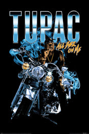 Pyramid Pp35000 Tupac Shakur All Eyez Motorcycle Poster 61X91-5cm | Yourdecoration.com