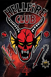 pyramid pp35197 stranger things 4 hellfire club emblem rift poster 61x91-5cm | Yourdecoration.com