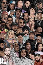 pyramid pp35209 hip hop icons poster 61x91,5cm | Yourdecoration.com