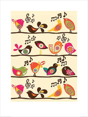 Pyramid Valentina Ramos Singing Birds Art Print 60x80cm | Yourdecoration.com