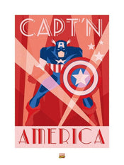 Pyramid Marvel Deco Captain America Art Print 60x80cm | Yourdecoration.com