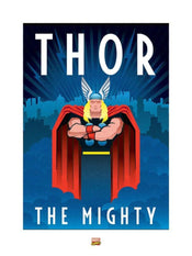 Pyramid Marvel Deco Thor Art Print 60x80cm | Yourdecoration.com