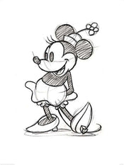 Pyramid Minnie Mouse Sketched Single Art Print 60x80cm | Yourdecoration.com