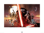 Pyramid Star Wars Episode VII Galaxy Art Print 60x80cm | Yourdecoration.com