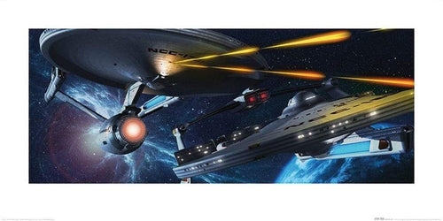 Pyramid Star Trek Enterprise vs Reliant Art Print 50x100cm | Yourdecoration.com