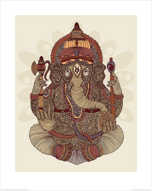 Pyramid Valentina Ramos Ganesha Art Print 40x50cm | Yourdecoration.com