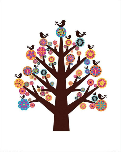 Pyramid Valentina Ramos Tree of Flowers Art Print 40x50cm | Yourdecoration.com