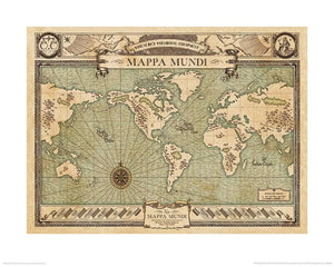 Pyramid Fantastic Beasts Mappa Mundi Art Print 40x50cm | Yourdecoration.com