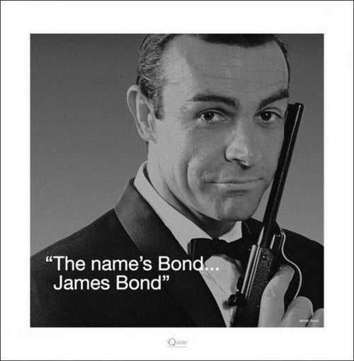 Pyramid James Bond iQuote Art Print 40x40cm | Yourdecoration.com