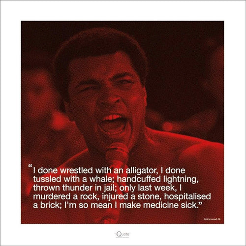 Pyramid Muhammad Ali iQuote Sick Art Print 40x40cm | Yourdecoration.com