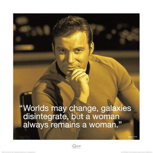 Pyramid Star Trek James T Kirk iQuote Art Print 40x40cm | Yourdecoration.com