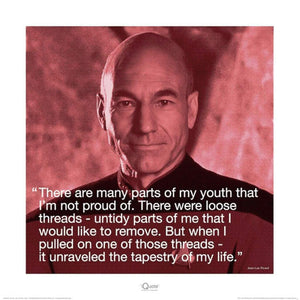 Pyramid Star Trek JeanLuc Picard iQuote Art Print 40x40cm | Yourdecoration.com