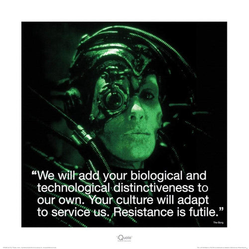 Pyramid Star Trek Borg iQuote Art Print 40x40cm | Yourdecoration.com