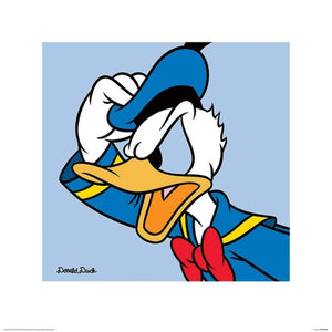 Pyramid Donald Duck Blue Art Print 40x40cm | Yourdecoration.com