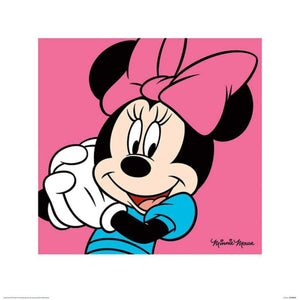 Pyramid Minnie Mouse Pink Art Print 40x40cm | Yourdecoration.com