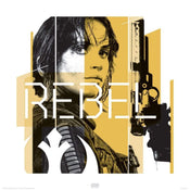 Pyramid Star Wars Rogue One Jyn Rebel Art Print 40x40cm | Yourdecoration.com