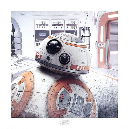 Pyramid Star Wars The Last Jedi BB8 Peek Art Print 40x40cm | Yourdecoration.com