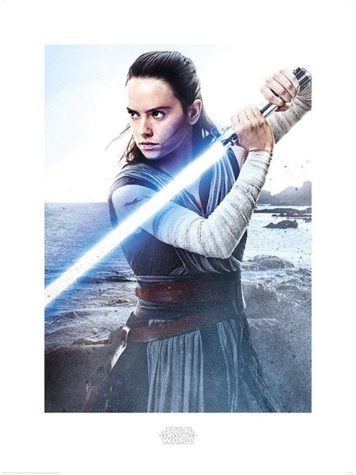 Pyramid Star Wars The Last Jedi Rey Engage Art Print 60x80cm | Yourdecoration.com