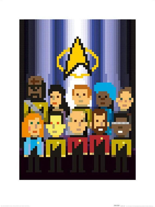 Pyramid Star Trek The Next Generation Trexels TNG Crew Art Print 60x80cm | Yourdecoration.com