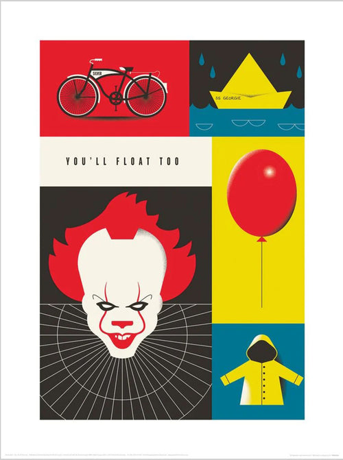 Pyramid Ppr54295 Warner Bros You Will Float Too Kunstdruk 30x40cm | Yourdecoration.com