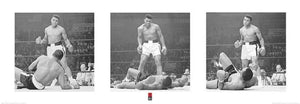 Pyramid Muhammad Ali Liston Triptych Art Print 33x95cm | Yourdecoration.com