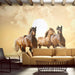 Wall Mural - Running Paarden 250x193cm - Non-Woven Murals