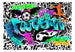 Wall Mural - Sports Graffiti 350x245cm - Non-Woven Murals