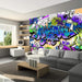 Wall Mural - Graffiti Violet Theme 100x70cm - Non-Woven Murals