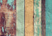 Wall Mural - Colored Wooden Wall 366x254cm - Paper Wallpaper