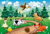 Dimex Animals and Forest Wall Mural 375x250cm 5 Panels | Yourdecoration.com