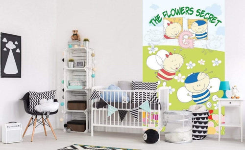 Dimex Baby Bees Wall Mural 150x250cm 2 Panels Ambiance | Yourdecoration.com