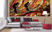 Dimex Bicycle Red Wall Mural 375x150cm 5 Panels Ambiance | Yourdecoration.com