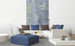 Dimex Blue Painting Abstract Wall Mural 150x250cm 2 Panels Ambiance | Yourdecoration.com