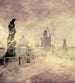 Dimex Charles Bridge Abstract I Wall Mural 225x250cm 3 Panels | Yourdecoration.com