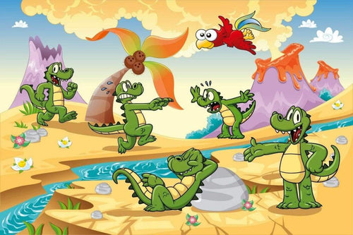 Dimex Crocodiles Wall Mural 375x250cm 5 Panels | Yourdecoration.com