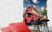 Dimex Double Decker Bus Wall Mural 225x250cm 3 Panels Ambiance | Yourdecoration.com