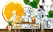 Dimex Lemon and Ice Wall Mural 375x250cm 5 Panels Ambiance | Yourdecoration.com