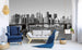 Dimex Manhattan Gray Wall Mural 375x250cm 5 Panels Ambiance | Yourdecoration.com