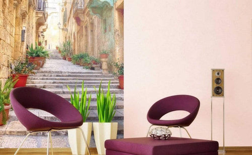 Dimex Narrow Street Wall Mural 150x250cm 2 Panels Ambiance | Yourdecoration.com