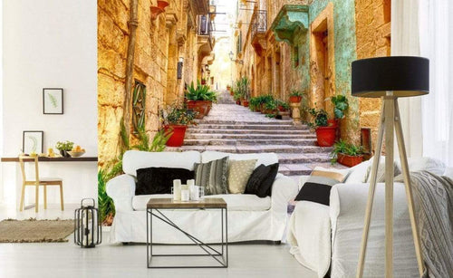 Dimex Narrow Street Wall Mural 375x250cm 5 Panels Ambiance | Yourdecoration.com