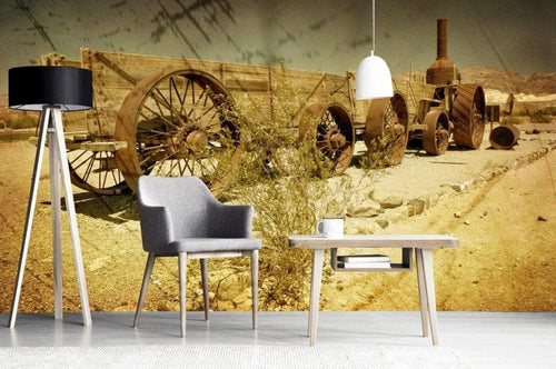 Dimex Old Wagon Wall Mural 375x250cm 5 Panels Ambiance | Yourdecoration.com