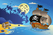 Dimex Pirate Ship Wall Mural 375x250cm 5 Panels | Yourdecoration.com