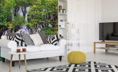 Dimex Plitvice Lakes Wall Mural 225x250cm 3 Panels Ambiance | Yourdecoration.com