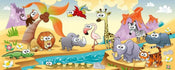 Dimex Savanna animals Wall Mural 375x150cm 5 Panels | Yourdecoration.com