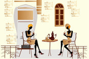 Dimex Street Cafe Wall Mural 375x250cm 5 Panels | Yourdecoration.com