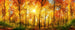 Dimex Sunny Forest Wall Mural 375x150cm 5 Panels | Yourdecoration.com