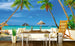 Dimex Tropical Beach Wall Mural 375x250cm 5 Panels Ambiance | Yourdecoration.com