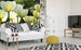 Dimex White Tulips Wall Mural 225x250cm 3 Panels Ambiance | Yourdecoration.com