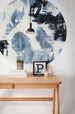 Komar Arty Blue Wall Mural 125x125cm Round Ambiance | Yourdecoration.com