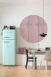 Komar Bauhaus Fusion Wall Mural 125x125cm Round Ambiance | Yourdecoration.com